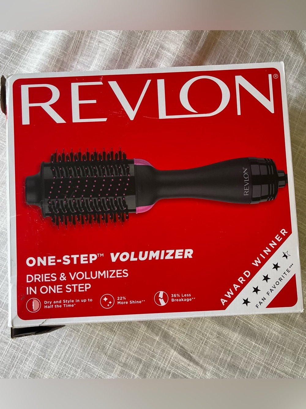 Revlon Air Brush One-Step Volumizer Brush Dryer - Black with Pink Accents